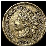 1859 Copper-Nickel Indian Head Cent NEARLY UNCIRCU