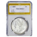 1887 Morgan Silver Dollar PGA MS62+