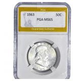1963 Franklin Half Dollar PGA MS65
