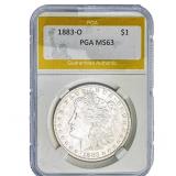 1883-O Morgan Silver Dollar PGA MS63