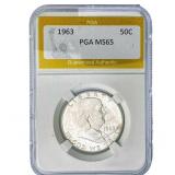 1963 Franklin Half Dollar PGA MS65