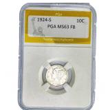 1924-S Mercury Silver Dime PGA MS63 FB