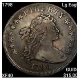 1798 Lg Eagle Draped Bust Dollar NEARLY UNCIRCULAT