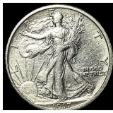 1917 Walking Liberty Half Dollar CLOSELY UNCIRCULA