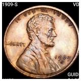 1909-S VDB Wheat Cent CHOICE AU