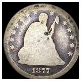 1877-CC Seated Liberty Quarter NICELY  CIRCULATED