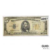 1934 $5 United States Silver Cert. Yellow Seal