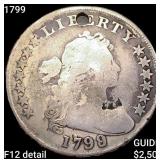 1799 Draped Bust Dollar NICELY CIRCULATED
