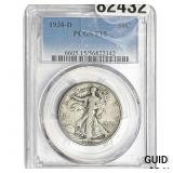 1938-D Walking Liberty Half Dollar PCGS F15