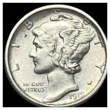 1919-D Silver Mercury Dime CHOICE AU