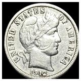 1912-S Silver Barber Dime HIGH GRADE