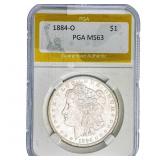 1884-O Morgan Silver Dollar PGA MS63