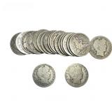 Roll of 20 Silver Barber 50C