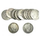 Roll of 16 Silver Barber 50C