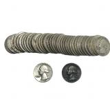 Roll of 40 Silver Washington 25C