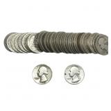 Roll of 40 Silver Washington 25C