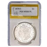 1878-S Morgan Silver Dollar PGA MS66 PL
