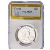 1963 Franklin Half Dollar PGA MS65