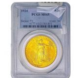 1924 $20 Gold Double Eagle PCGS MS65
