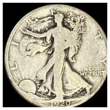 1920-D Silver Walking Liberty Half Dollar  NICELY