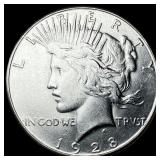 1928-S Silver Peace Dollar LIGHTLY CIRCULATED
