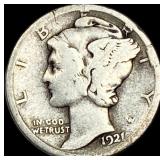 1921-D Silver Mercury Dime NICELY CIRCULATED