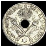 1938 New Guinea Silver Shilling UNCIRCULATED