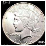 1934-S Silver Peace Dollar CHOICE BU