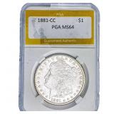 1881-CC Morgan Silver Dollar PGA MS64
