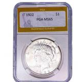 1922 Morgan Silver Dollar PGA MS65