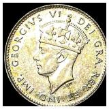 1945 Newfoundland Silver 5 Cents HIGH GRADE