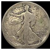 1916-D Silver Walking Liberty Half Dollar  NICELY
