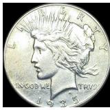 1935 Silver Peace Dollar NEARLY UNCIRCULATED