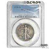 1938-D Walking Liberty Half Dollar PCGS F15