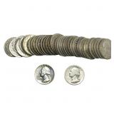 Roll of 40 Silver Washington 25C