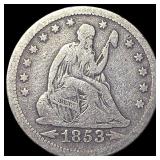 1853 Arrows Seated Liberty Quarter NICELY CIRCULAT