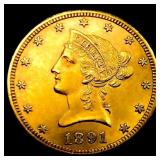 1891-CC $10 Gold Eagle