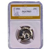 1961 Washington Silver Quarter PGA PR67