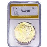 1922 Silver Peace Dollar PGA MS63