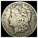 1893-CC Silver Morgan Dollar LIGHTLY CIRCULATED
