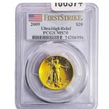 2009 1oz Gold Eagle $20 PCGS MS70 Ultra High Relie