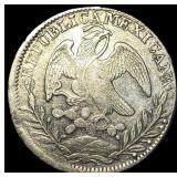 1838-Mo MF Mexico Silver 8 Reales ABOUT UNCIRCULAT