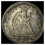 1853 Arrows Seated Liberty Quarter LIGHTLY CIRCULA