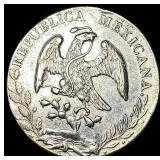 1838-Mo AF Mexico 8 Reales Silver Coin NEARLY UNCI