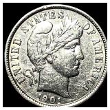 1901 Silver Barber Dime CLOSELY UNCIRCULATED