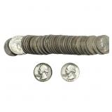 Roll of 40 Silver Washington 25C