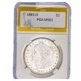 1883-O Morgan Silver Dollar PGA MS63