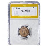 1860 Indian Head Cent PGA MS63
