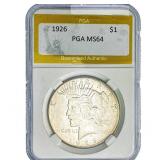 1926 Silver Peace Dollar PGA MS64