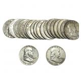 Roll of 20 Silver Franklin 50C